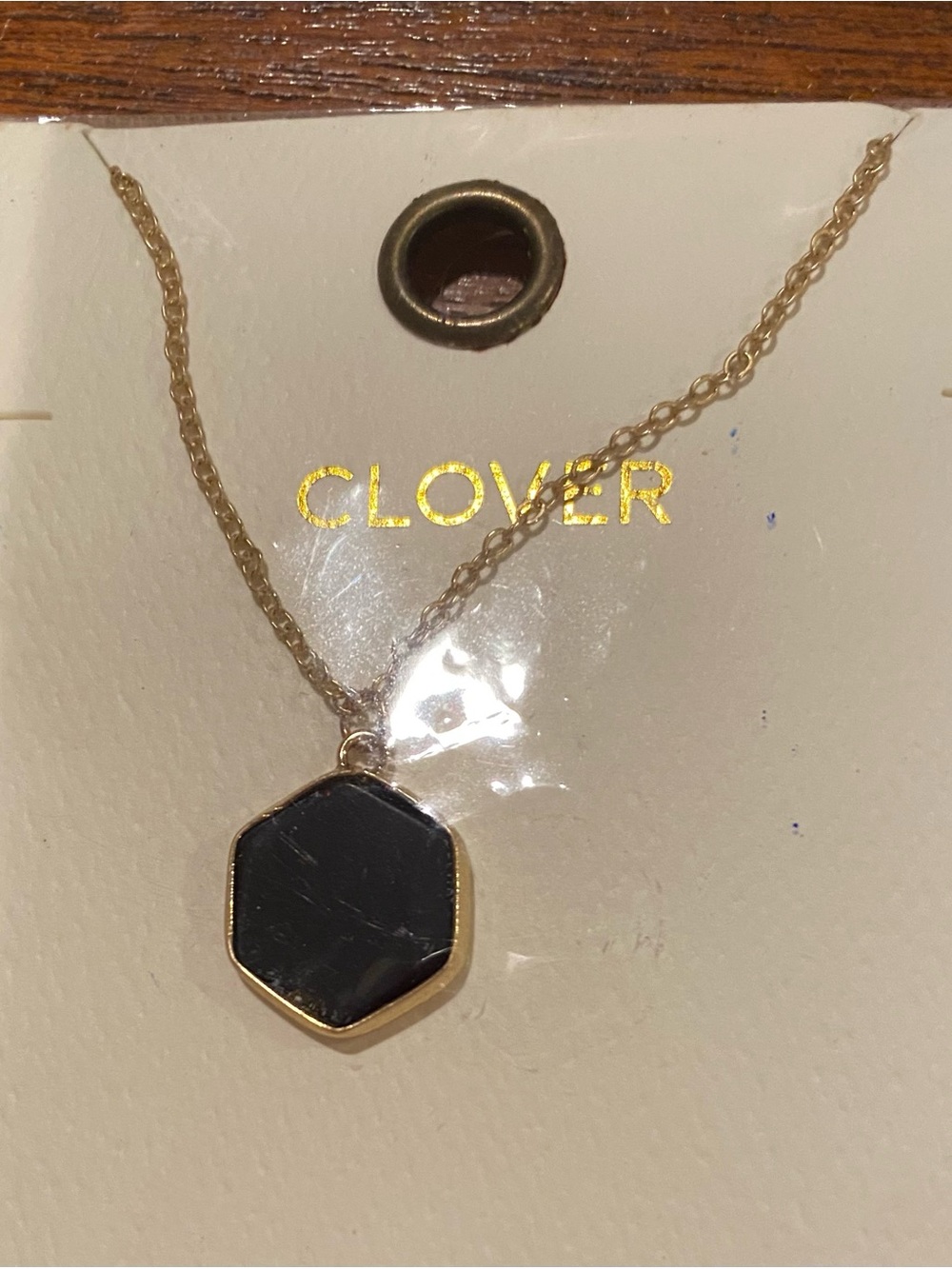 3 for $10 Clover black pendant necklace New!